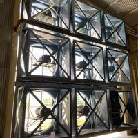 Composants de volets de ventilation verticaux en PVC pour ventilateur à cône en fibre de verre - Volets de ventilation par gravité pour serre, revêtement UV durable