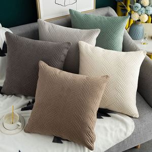 Housse de coussin de canapé de bureau en velours uni simple, vente en gros, fournitures promotionnelles pour fêtes, sans garniture - Product Image 4