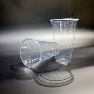 Tùy chỉnh 14oz rõ ràng cốc nhựa dùng một lần có nắp đậy 90mm Đường kính vỉ kín ly cho sữa & đồ uống - Product Image 3