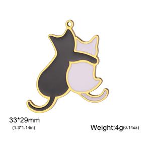 Collar con Colgante de Amuleto de Gato Negro Gótico Vintage, Acero Inoxidable, Camafeo Ovalado, Marco de Plata Antigua, Joyería Pagana Oscura, Wicca, Brujería - Product Image 4