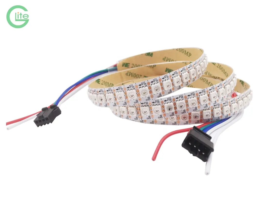 Bande lumineuse LED Programmable WS2815 RGB, 144 diodes/m, DC12V, IP20/65/67/68, ruban de lumière en paillettes pour la décoration commerciale