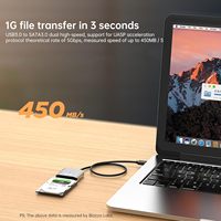 Câble adaptateur USB 3.0 SATA Biaze 5 Gbps UASP pour SSD 2,5 pouces, HDD 3,5 pouces, lecteurs DVD/CD, gaine PVC, compatible Plug & Play Mac, en cuivre pur
