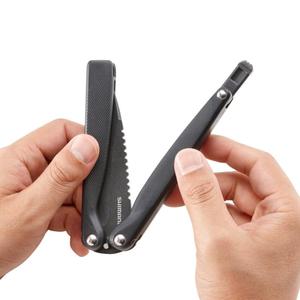 Shimano Portable Fishing <b>Knife</b> Folding <b>Knife</b> Ub-202X Stainless Steel Double Edged Serrated Blade Scaling <b>Knife</b> For Freshwater - Product Image 1