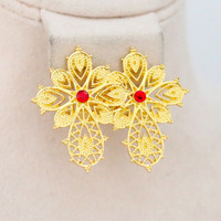 Collier et boucles d'oreilles en or éthiopien, ensemble de bijoux africains pour fête, accessoires pour filles d'Érythrée