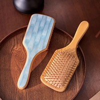 Brosse à cheveux de luxe en acétate et bambou, personnalisable avec logo, écologique, démêlante, massante et coussinée, épaisse, classique, tendance, pour la maison