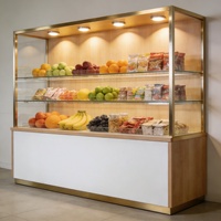 Étagères de présentation pour aliments secs de qualité commerciale, vitrine de présentation, présentoir à fruits avec design 3D pour les épiceries et les mini-marchés