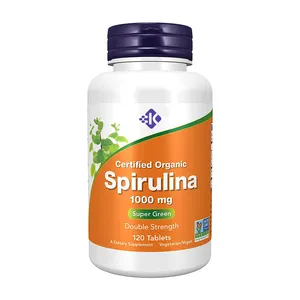 Etiqueta privada apoya las células del corazón inmune y las píldoras energéticas Suplemento Vitaminas Orgánica Chlorella Spirulina Tablets