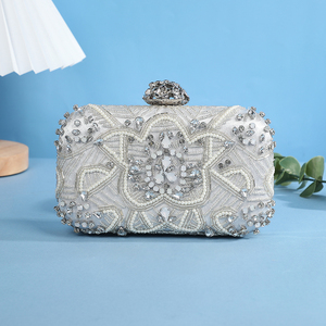 Designer Elegant Banquet <strong>Bag</strong> Pure <strong>White</strong> Diamond Luxury Handbags for Women Fashion Style for Wedding Party <strong>Evening</strong> Dress <strong>Bag</strong> - Product Image 2