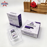 Boîte personnalisée pour flacons de 3/5/10 ml avec insert blister, carton de luxe pour l'emballage des flacons en verre, conception gratuite et marquage à chaud disponibles