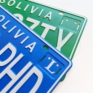 Placa de Matrícula de Seguridad con Marca de Agua Anti-falsificación, Estándar de México, Sudamérica, <span class=keywords><strong>Bolivia</strong></span>, Fabricada en Aluminio Repujado - Product Image 5