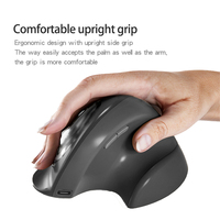 Souris de jeu sans fil ergonomique verticale à double mode, rechargeable, type C, ergonomique, 2.4G USB sans fil