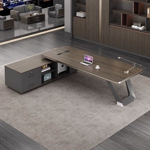 Escritorio Ejecutivo Moderno y Sencillo con Estructura <span class=keywords><strong>de</strong></span> Hierro y Tablero Artificial, Combinación <span class=keywords><strong>de</strong></span> Silla y Escritorio para Gerente o Supervisor - Product Image 2