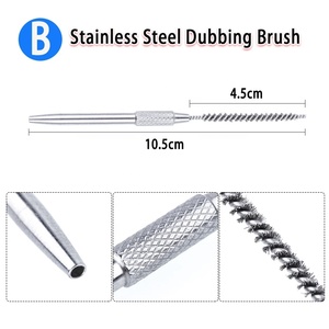 Mini fil de cuivre dents déchirant la brosse de doublage taquiner les corps dub ailes appâts corps de poisson outils de montage de mouches - Product Image 4