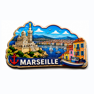 Aimant de réfrigérateur en bois MDF double couche personnalisé avec nom de ville 3D, souvenirs en bois des villes de France, <span class=keywords><strong>Lyon</strong></span> - Product Image 3