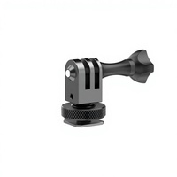 Adaptateur de fixation à griffe chaude/froide GoPro de haute qualité en aluminium CNC avec vis à molette pour caméras d'action Hero13/12, léger
