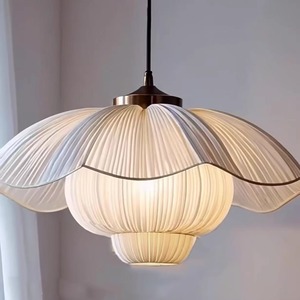 Lámpara Colgante de Tela con Diseño Floral, E27 LED, Redonda, para Restaurante o Dormitorio - Product Image 3
