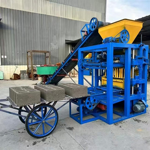 Machine à fabriquer des briques semi-automatique QT4-24, haute <span class=keywords><strong>force</strong></span> de vibration pour briques compactes - Product Image 6