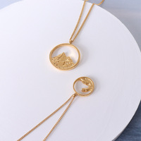 Collar con Colgante en Forma de Montaña y Olas del Océano de Janice Jewelry, un Juramento de Amor Eterno, Conjunto de Joyería 2023