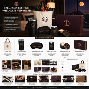 Kit de bienvenue pour les clients d'hôtels de luxe, avec logo personnalisé, en coton de luxe, pour la Saint-Valentin, Halloween, Thanksgiving, Nouvel An, articles d'accueil pour l'hôtellerie - Product Image 4