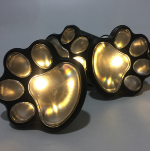 Set di luci solari da giardino con stampa zampa cucciolo di cane Pet Design di zampe di animali da compagnia 4 luci ad energia solare - Product Image 3