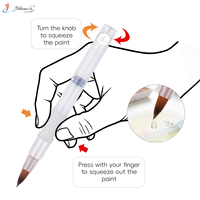 Yihuale – Lot de 4 pinceaux aquarelle auto-hydratants à réservoir d'eau pour peinture colorée
