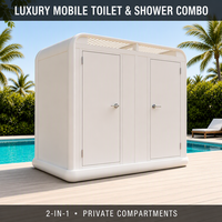 Toilettes mobiles de luxe modernes en conteneur avec salle de douche, salle de bain portable pour événements en plein air