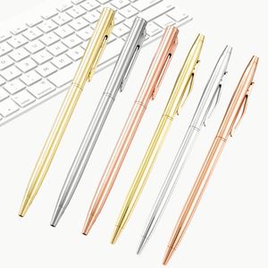 23 New Arrival Stationery Customized Logo Gift <b>Pen</b> <b>Silver</b> Rose Gold Color Gold Metal Ballpoint <b>Pen</b> With Custom Logo - Product Image 3