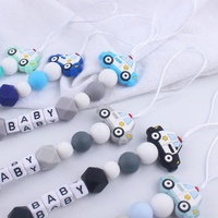 Chaîne de sucette anti-perte pour bébé, attache-tétine en silicone de qualité alimentaire, clip pour sucette bébé - Grande Vente