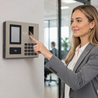 JINGXIN Enregistreur de temps biométrique pour le personnel, machine de présence des employés par reconnaissance faciale et empreintes digitales, pour la sécurité au bureau