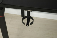 Bureau de jeu informatique ADA à hauteur réglable avec quatre pieds, un seul moteur, éclairage LED RVB et système de gestion des câbles