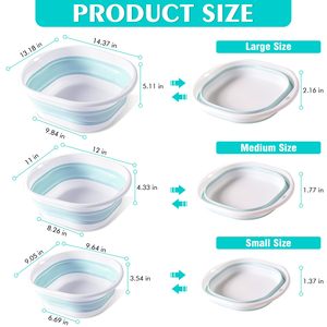 Bassine pliable pour la maison, pratique pour le voyage, bac à linge en plastique, idéal pour dortoir, se range facilement - Product Image 5