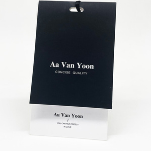 <b>Cheap</b> Eco-Friendly Die Cut Custom Design Printing Name Logo Paper Garment Hangtag Labels for Clothing and <b>Bags</b> - Product Image 4