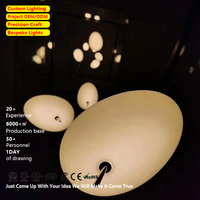 Loft Villa moderne Escalier en colimaçon Long Lustre Pebble Pendentif Éclairage