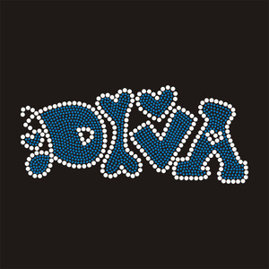 맞춤형 블링 워드 엔젤 디자인 열전달 라인 석 시트 의류 장식용 철 핫픽스 스티커 유리 - Product Image 3