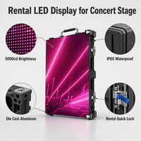 Écran LED de location extérieur P4.81, étanche IP65, haute luminosité 5000 cd, boîtier en aluminium moulé sous pression pour scène de concert