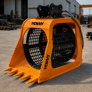 Godet de criblage rotatif multifonctionnel pour excavatrice, pour sable et gravier, cage de criblage hydraulique pour excavatrices de 5 à 25 tonnes, poids 500 kg - Product Image 2