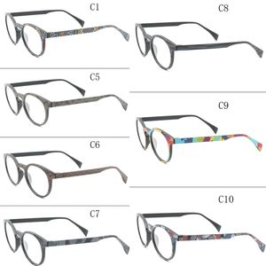 Круглые оправы для очков для женщин и мужчин, красочная винтажная модная оправа для очков, радужная оправа, черные очки - Product Image 2