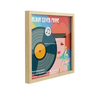 Draaitafel Vinyl Records Albums Frame Muurbevestiging Display Houder Vinyl Records Opslag