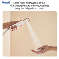 Pommeau de Douche Portable pour Voyage, Douche Compacte avec Filtre, Mode Économie d'Eau et Tuyau à Connexion Rapide