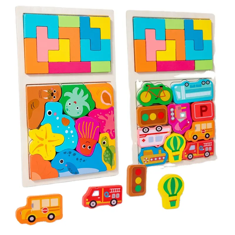 Pensée logique pour enfants multifonctionnel russe deux en un bloc Puzzle Puzzle jouet d'intelligence bénéfique