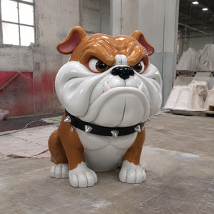 Statue de souris <span class=keywords><strong>en</strong></span> résine de fibre de verre personnalisée, écologique, motif bouledogue de <span class=keywords><strong>dessin</strong></span> animé, sculpture pour centre commercial - Product Image 2