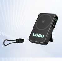Banque d'alimentation solaire personnalisée avec logo lumineux et support, vente en gros, chargeur sans fil à charge rapide, cadeau promotionnel pour événements