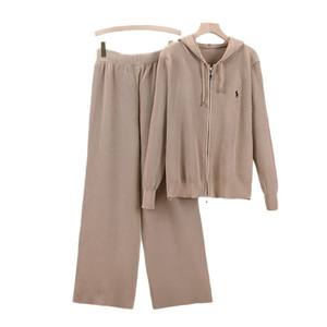 Set <span class=keywords><strong>Donna</strong></span> 2025 Antirughe <span class=keywords><strong>con</strong></span> <span class=keywords><strong>Cardigan</strong></span> <span class=keywords><strong>con</strong></span> <span class=keywords><strong>Cappuccio</strong></span> e Zip + Pantaloni a Gamba Larga, Completo Casual Autunnale a Maniche Lunghe di Lusso Due Pezzi Sportivo - Product Image 5