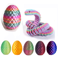 13*7*7cm 3D-Gedruckte Schlangenfigur mit Beweglichen Gelenken Realistisches Stressabbau-Schreibtischspielzeug Buntes Schlangenei-Dekor Geschenk für Jugendliche