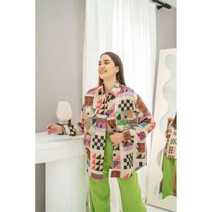 เสื้อเชิ้ตผ้าป๊อปลินสีบานเย็นสำหรับผู้หญิง สไตล์ลำลอง ติดกระดุม มีกระเป๋า เหมาะสำหรับใส่ทุกวัน - Product Image 3