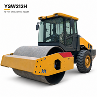Compacteur de sol entièrement hydraulique YSW212H, rouleau vibratoire de 12 tonnes pour le sous-sol routier et les travaux de terrassement