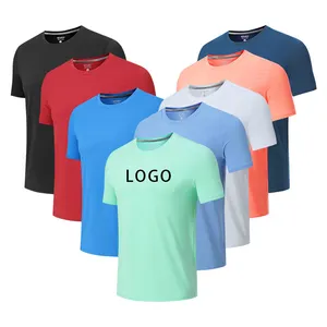 OEM Oversized Gym T-shirt for Men Short-Sleeved Texture T-shirt Athletic Workout Fitness Breathable Quick-Dry Weeking