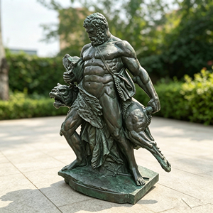 Estatua de Bronce de Hércules Cerberus, Mitología Griega, Escultura de Cobre Personalizada a Tamaño Real para Decoración de Jardín o Villa al Aire Libre - Product Image 2