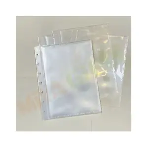 Kustom 1 saku 7 disk terikat album penyimpanan stiker album foto koleksi tiket penerimaan dengan transparan bening plastik penutup