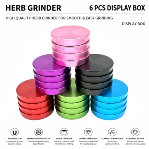 Feature Product 4 Parts 2.2inch Gold Aluminum Spice <b>Herb</b> <b>Grinder</b> Custom logo Available - Product Image 1